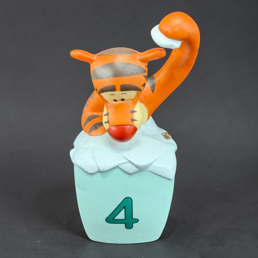 Disney Pooh & Friends Tigger 4th Birthday Figurine Four‎ is for Bounces Ceramic
